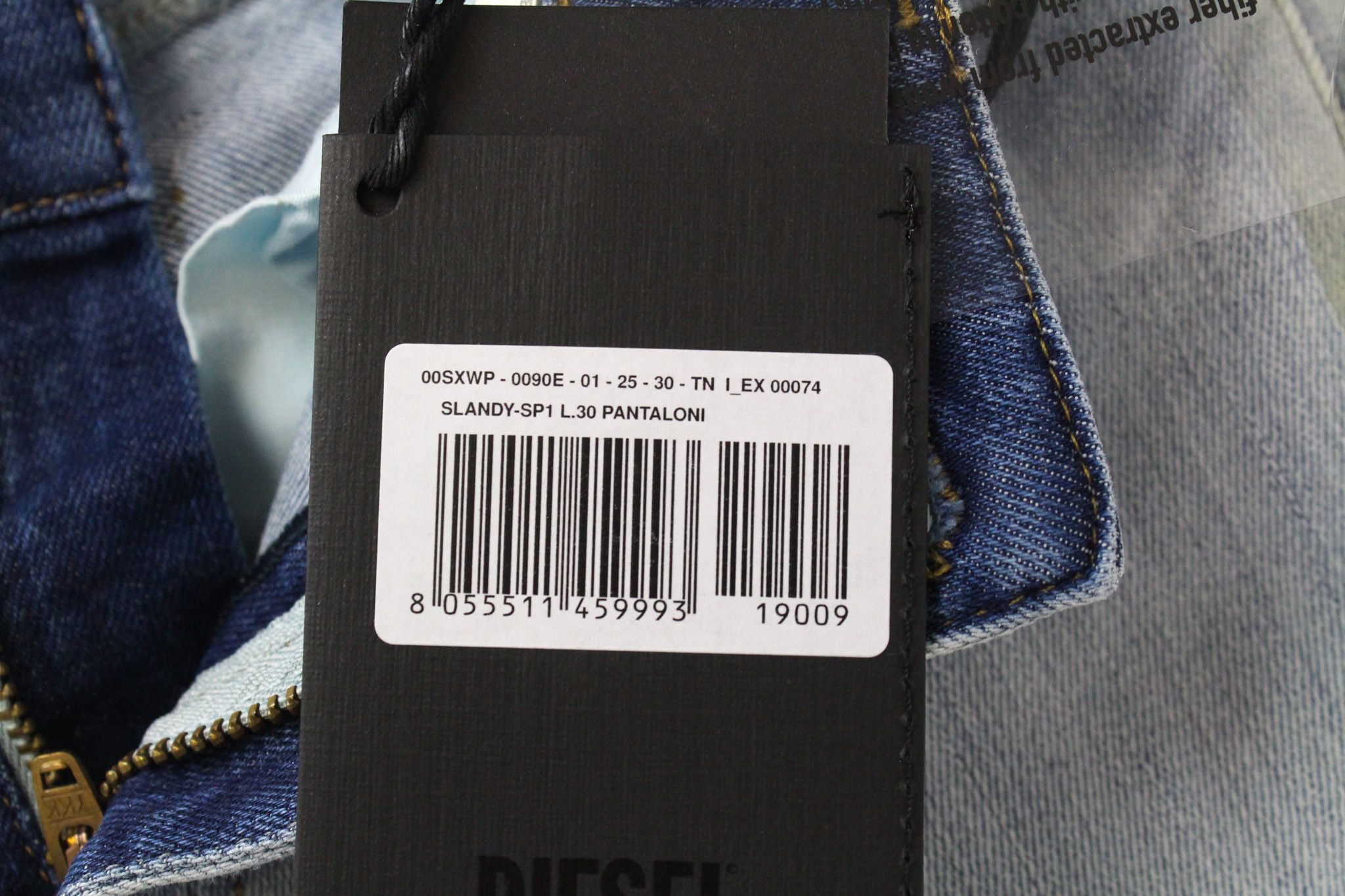 Diesel SLANDY-SP1 0090E W25/L30 Light Blue Stretch Jeans 70465 Size 25" / US 0 / IT 36 - 6 Thumbnail