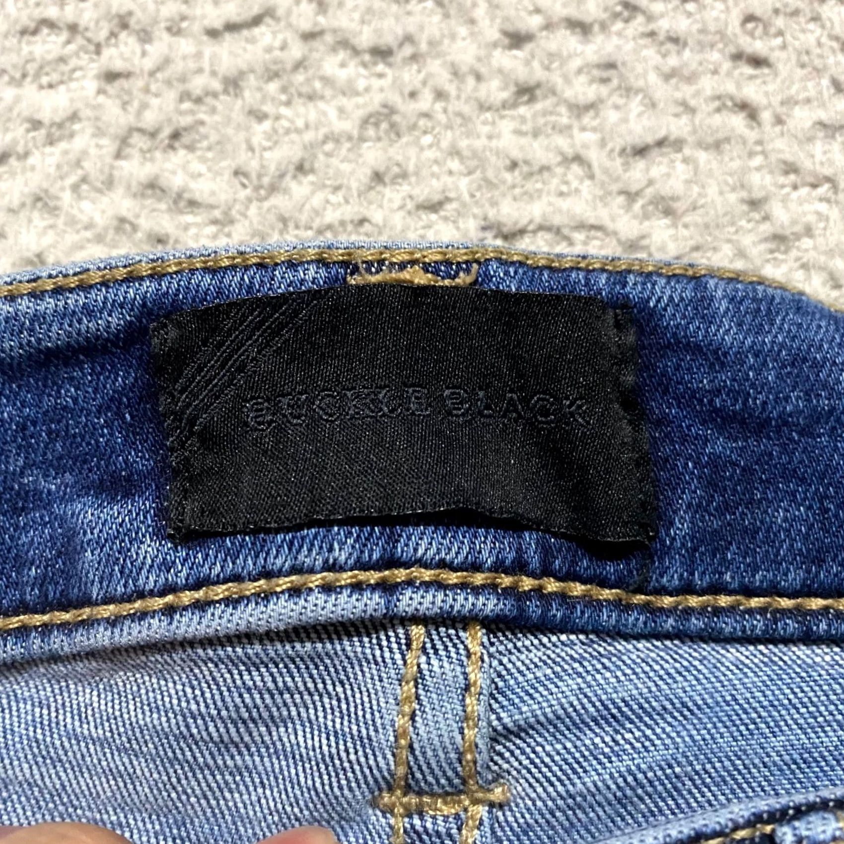 Vintage Buckle Womens Jeans Blue Denim Medium Wash Straight Distressed High Rise sz 26 Size 26" / US 2 / IT 38 - 3 Thumbnail