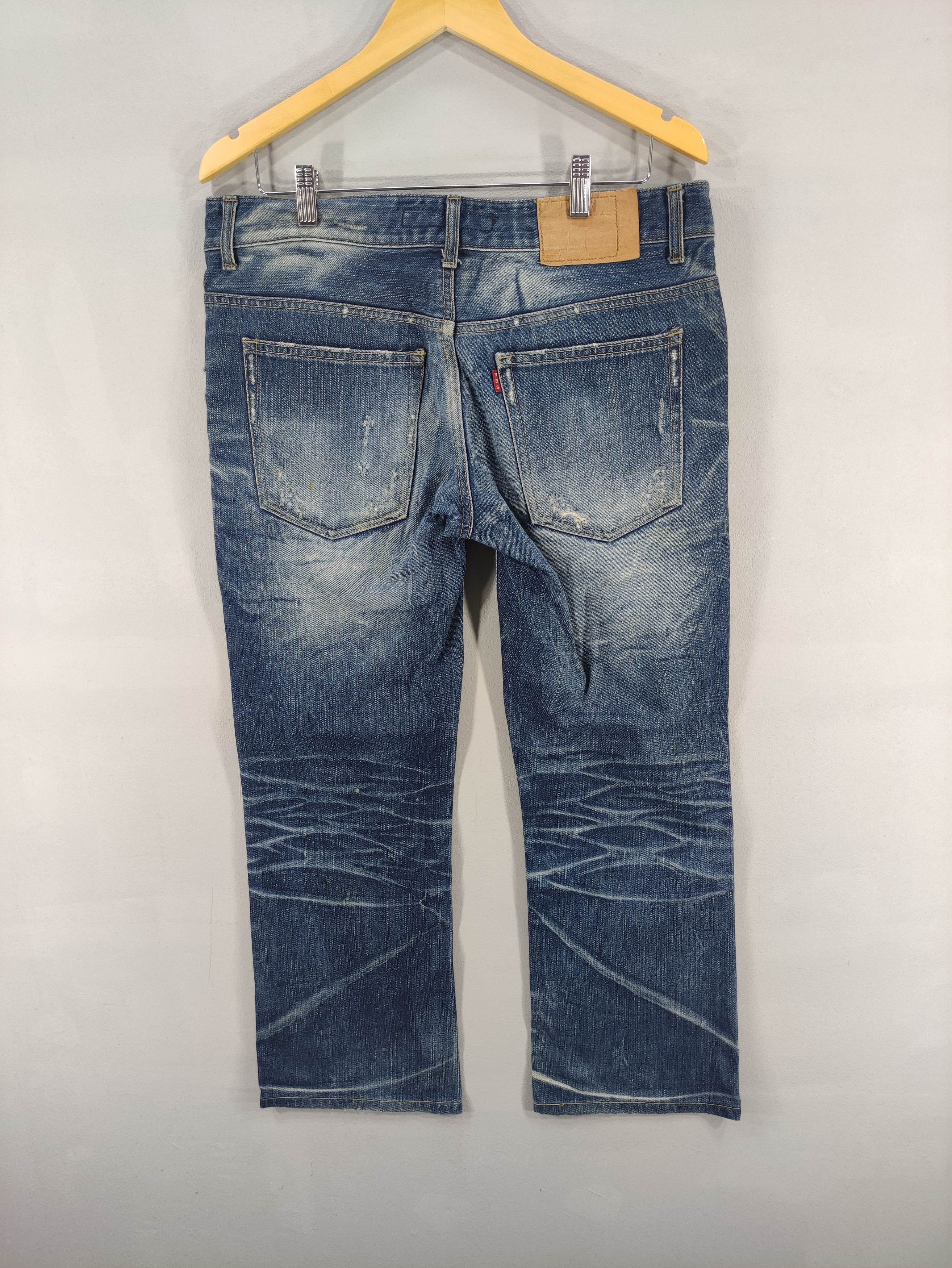 Japanese Brand Vintage Rubber Soul Distressed Denim Jeans Size US 35 - 14 Thumbnail
