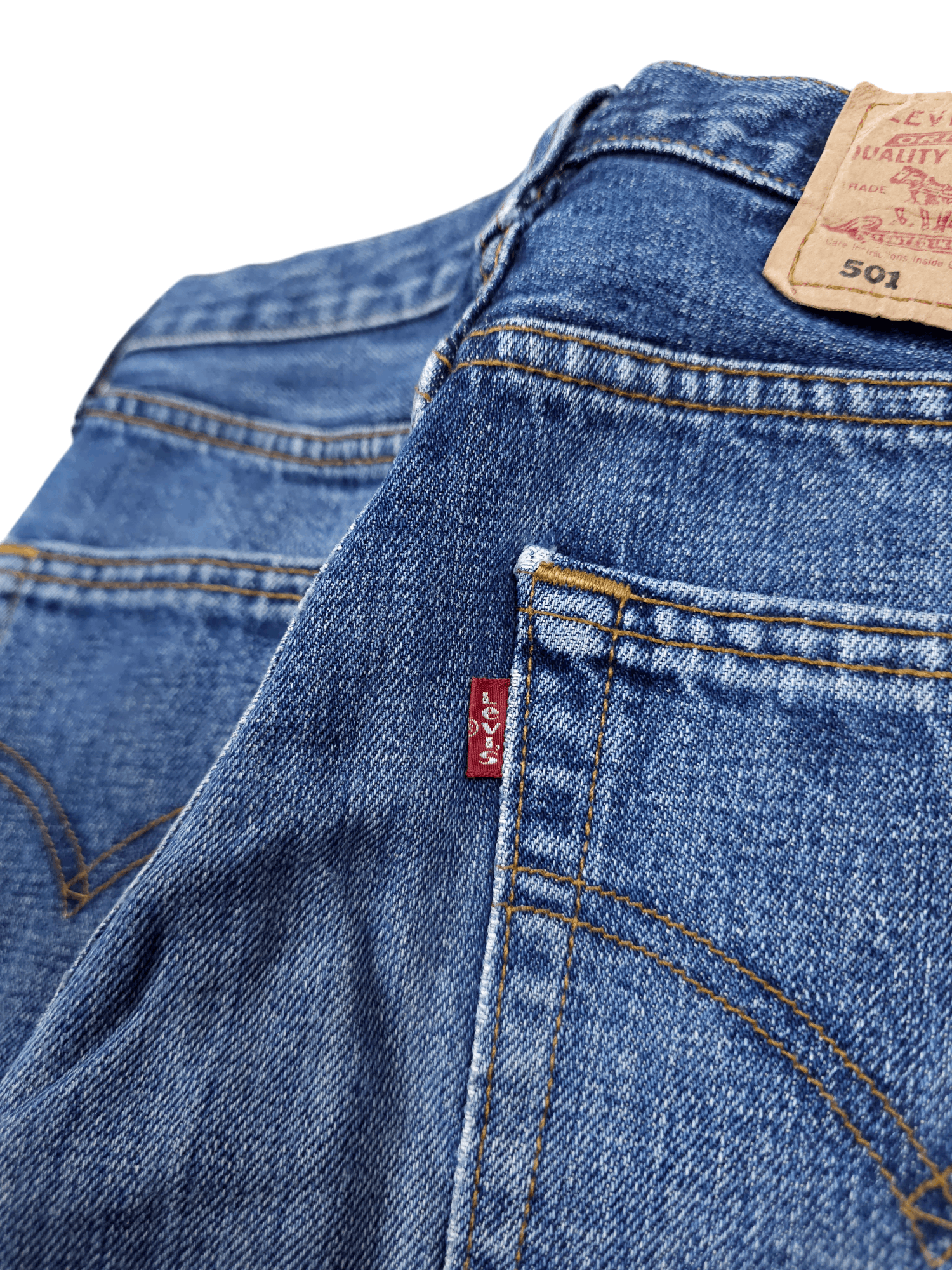 Levi's × Vintage 💎 28/32 Vintage 90's Levi's 501 Straight Regular Jeans Y2K Size US 28 / EU 44 - 5 Thumbnail