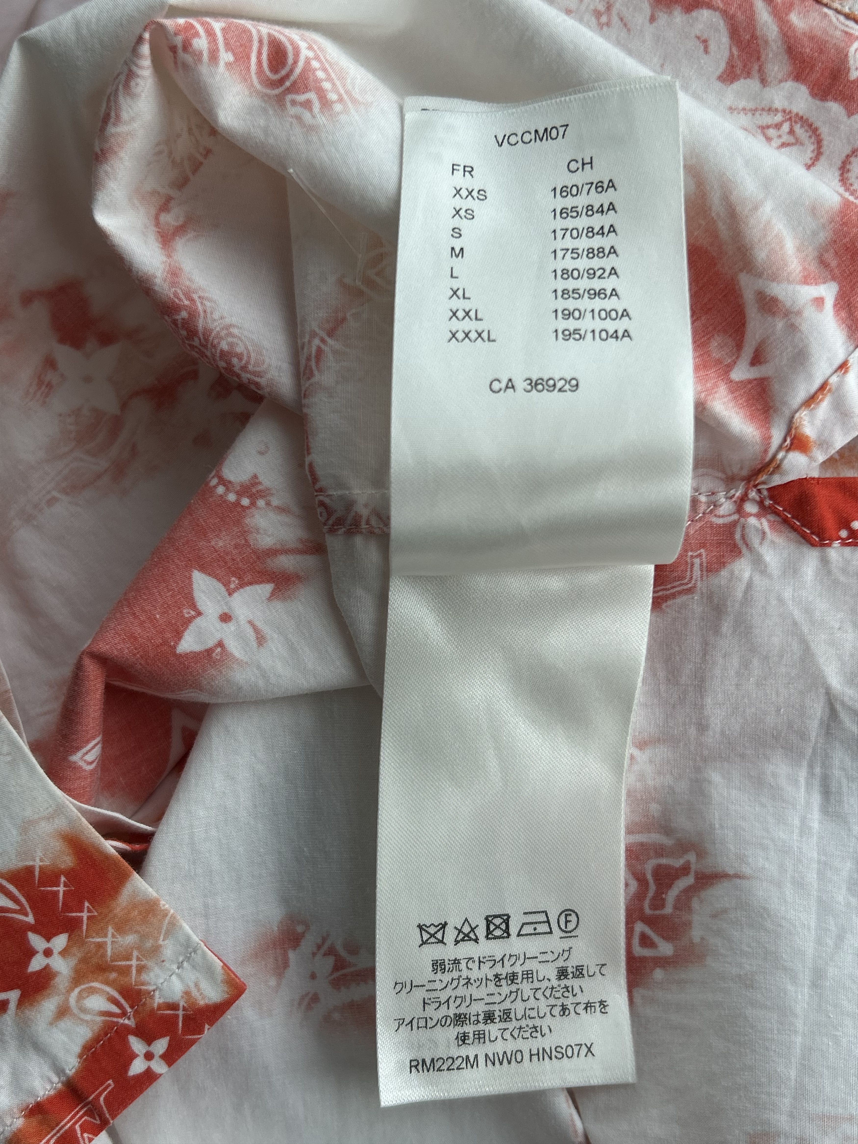 Louis Vuitton Red Bandana Bleached Short Sleeve Button Up Shirt Size US XS / EU 42 / 0 - 6 Thumbnail