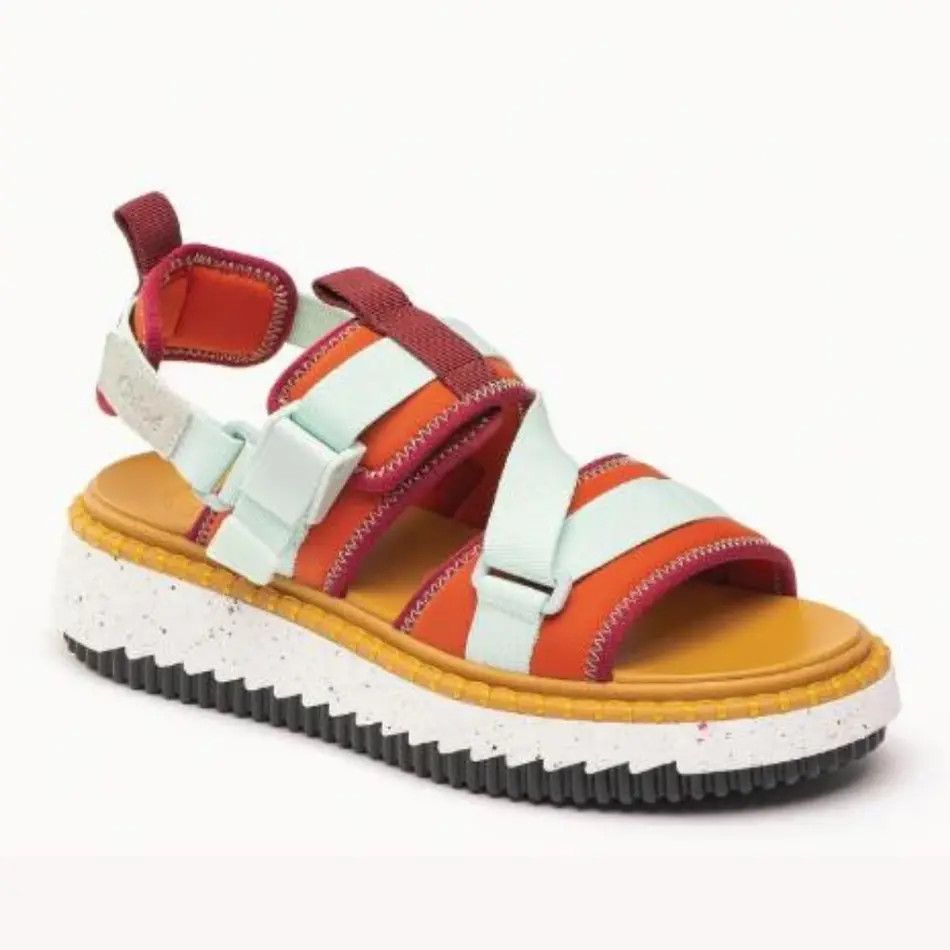 Chloe o1loc1c0624 CHC22 Lilli Flat Sandals in Multicolor Size US 10 / IT 40 - 1 Thumbnail