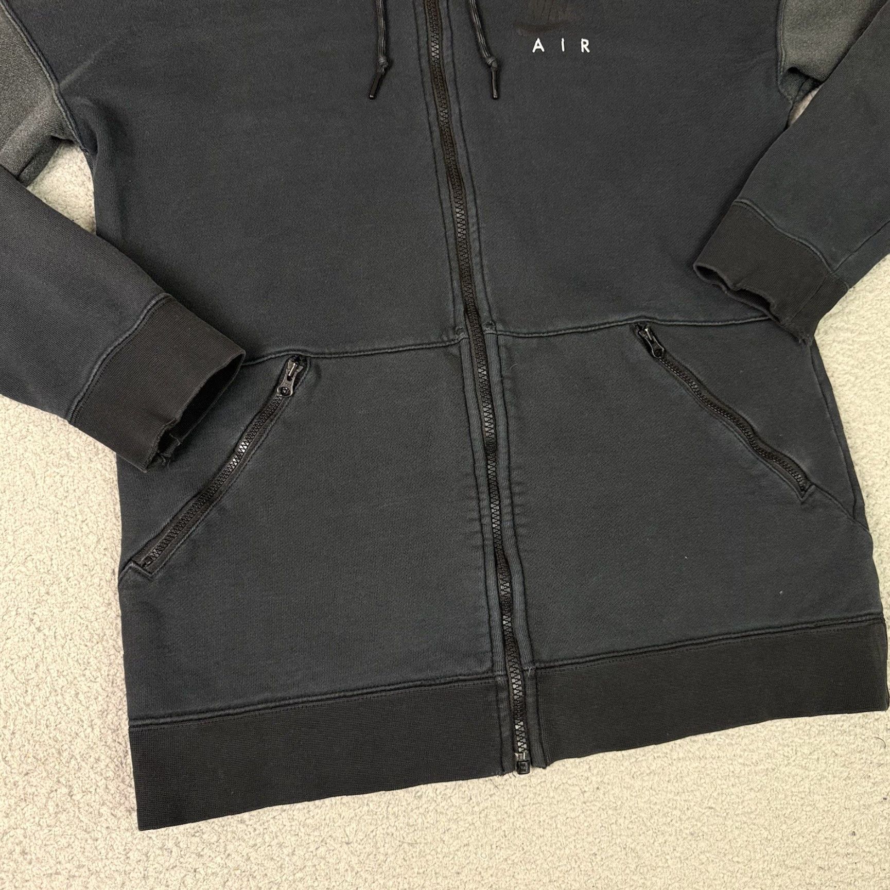 Nike VINTAGE Nike Sportswear Club Fleece Full Zip Up Hoodie Mens Small Black Swoosh Logo Air Size US S / EU 44-46 / 1 - 3 Thumbnail