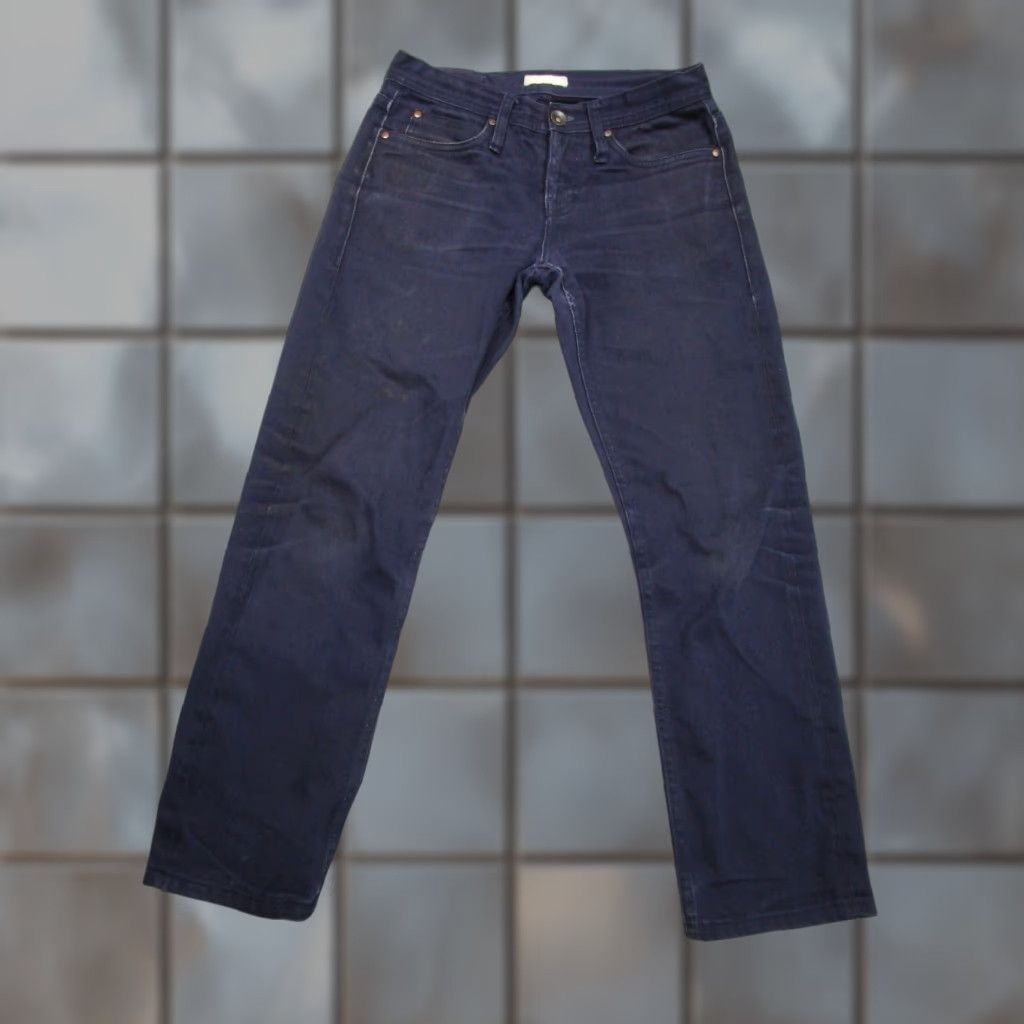 Denime VINTAGE Unbranded Jeans Men 30 Slim Straight Blue Denim Grunge 90s Style Regular Rise Mid 30x27 Size US 30 / EU 46 - 1 Thumbnail