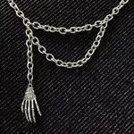 Other Punk Gothic Hand skeleton pendant Necklace Choker Size ONE SIZE - 4 Thumbnail