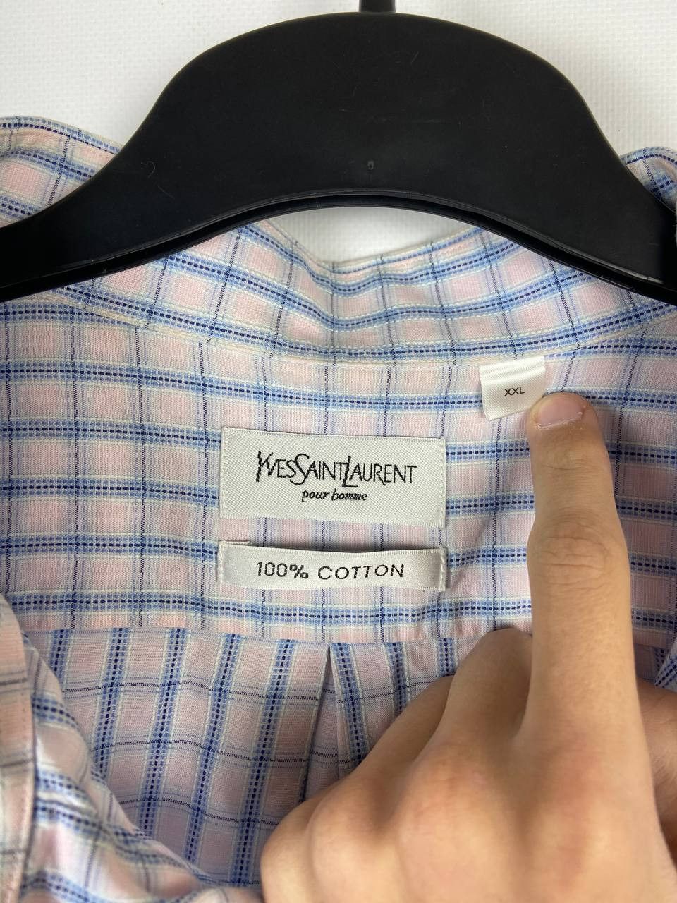 Vintage Vintage Yves Saint Laurent Ysl Pour Homme Shirt Size US XXL / EU 58 / 5 - 6 Thumbnail