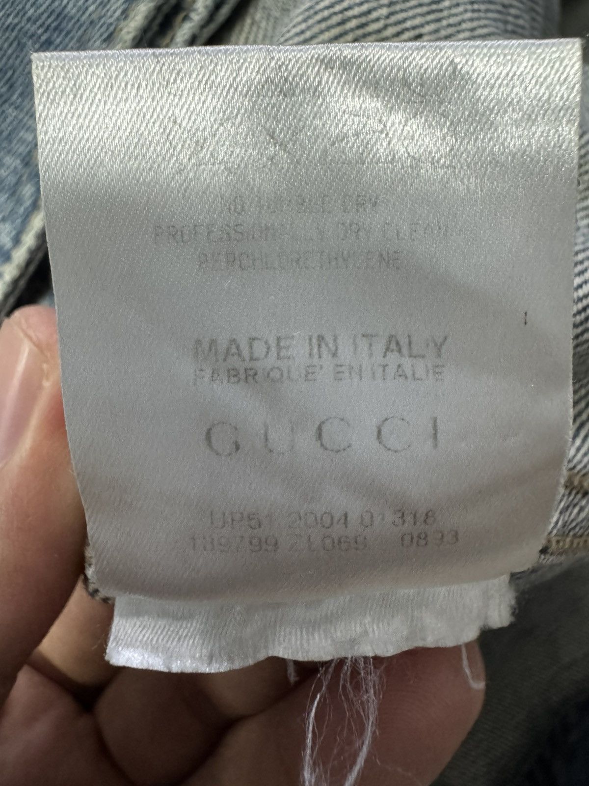 Gucci VINTAGE 2004 GUCCI X TOM FORD BAMBOO BELT DENIM JACKET Size M / US 6-8 / IT 42-44 - 9 Thumbnail