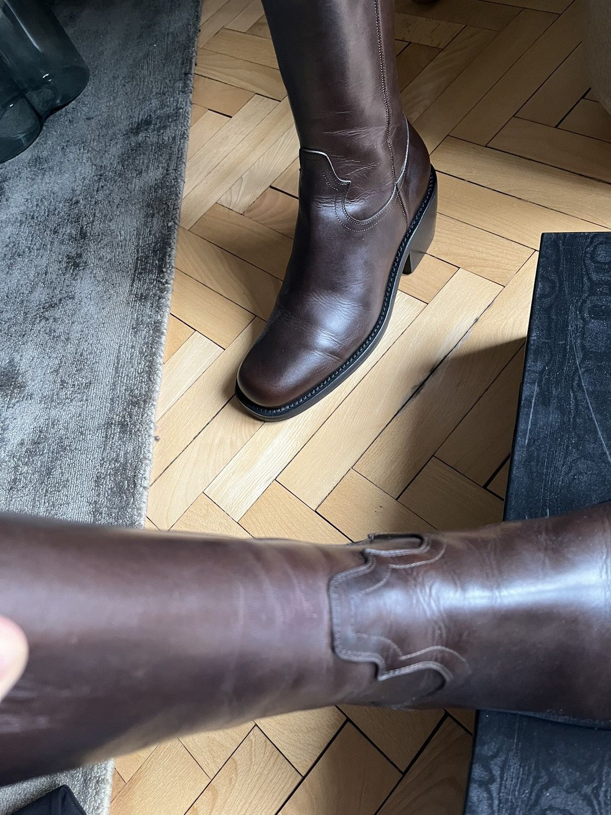 Dries Van Noten Dries van Noten Calf High Boots Size US 12 / EU 45 - 10 Thumbnail