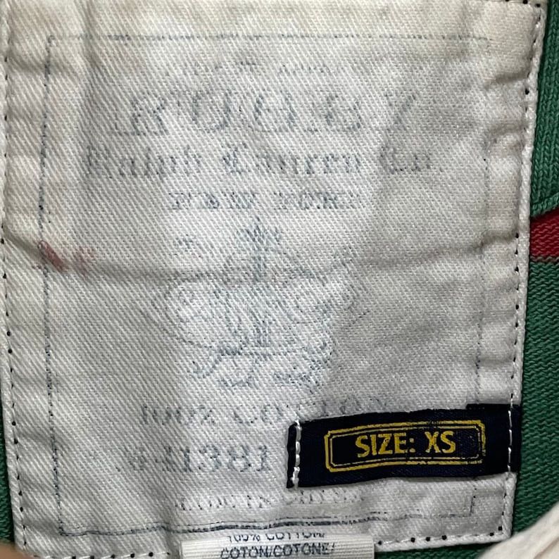 Polo Ralph Lauren Vintage Polo Ralph Lauren Rugby Striped Size US XS / EU 42 / 0 - 8 Thumbnail