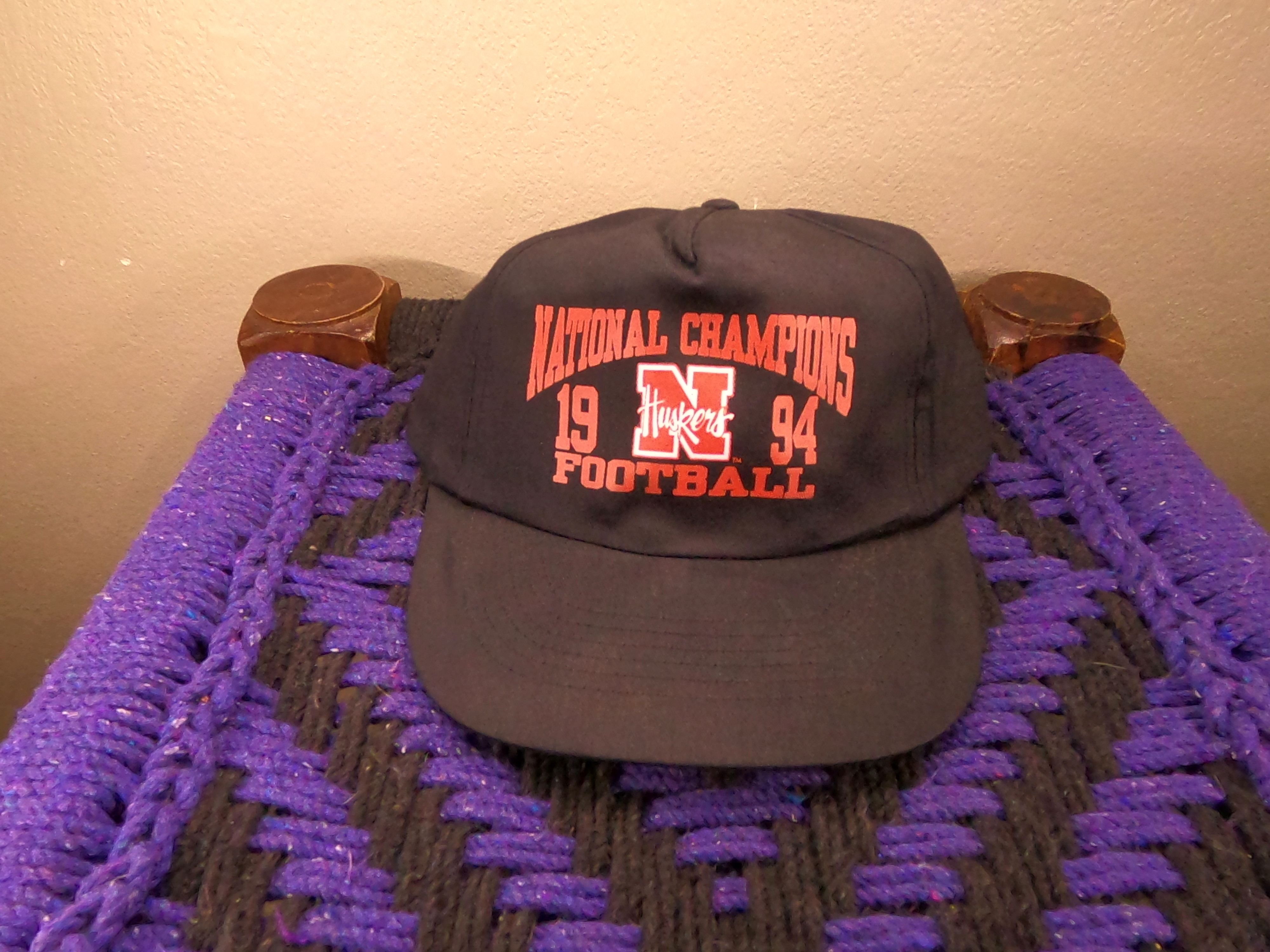 UNIVERSAL PRODUCTS. Deadstock Vintage Nebraska National Champions Football Hat Size ONE SIZE - 1 Thumbnail
