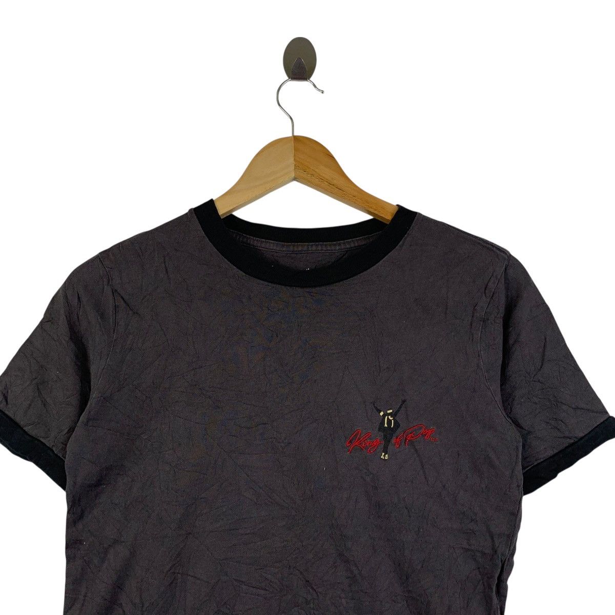 Michael Jackson Michael Jackson King of Pop Tee Vintage Black Ringer Shirt Size US S / EU 44-46 / 1 - 2 Thumbnail