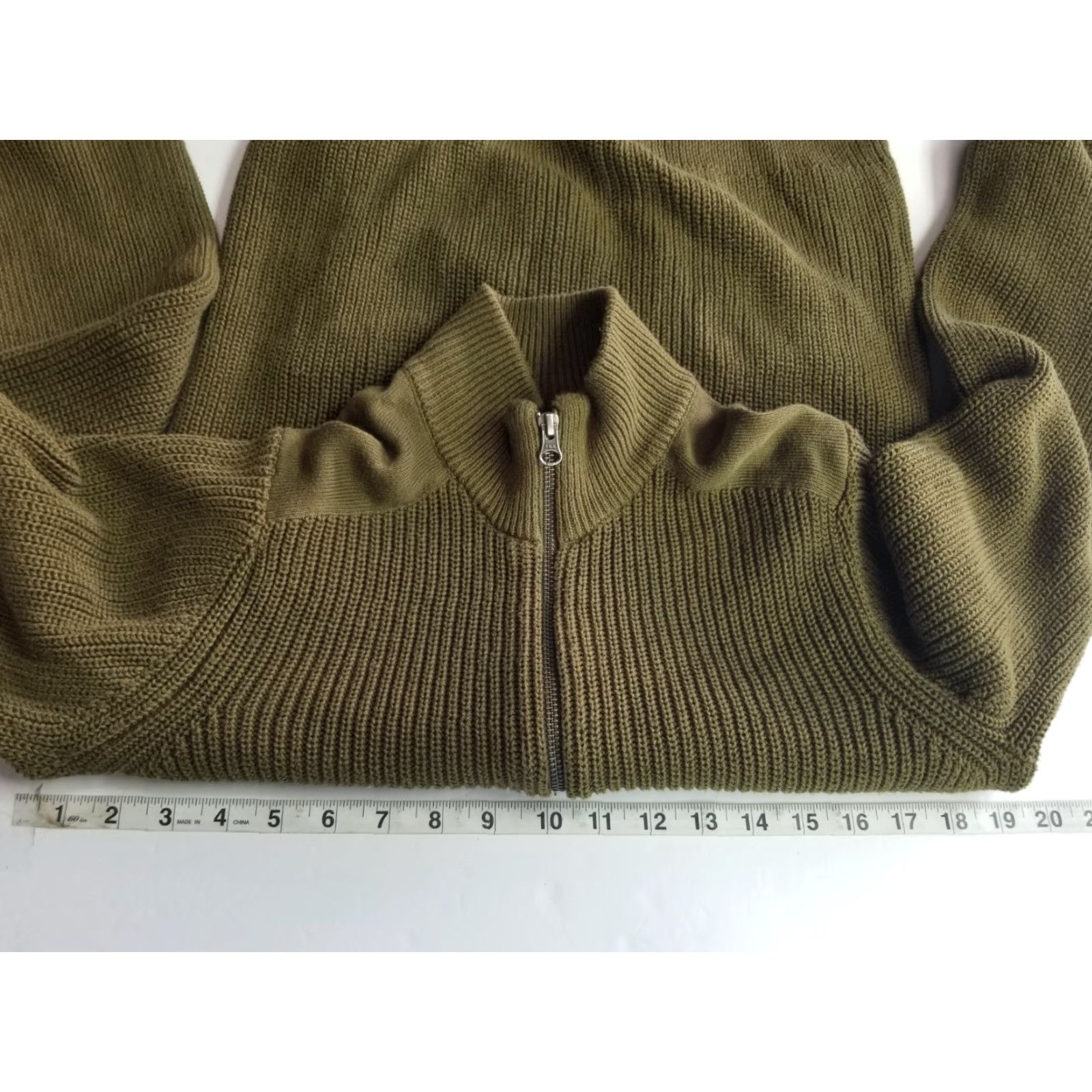 Vintage Pact Sweater Cardigan Long Sleeve Green Cotton Women's Small S Knit Cable-Knit Size S / US 4 / IT 40 - 3 Thumbnail