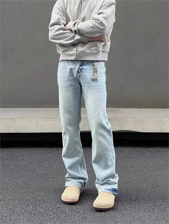 Japanese Brand Retro straight leg flared jeans Size US 30 / EU 46 - 2 Thumbnail