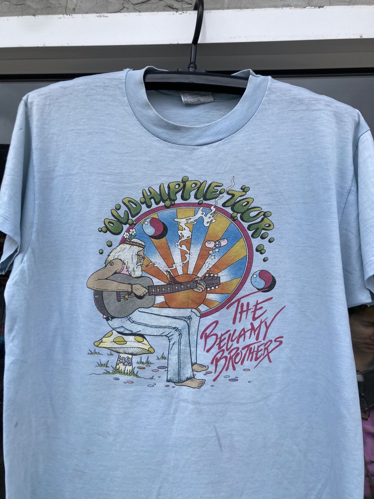 Vintage RARE Vintage 80s The Bellamy Brothers "Old Hippie Tour" Size US M / EU 48-50 / 2 - 2 Thumbnail
