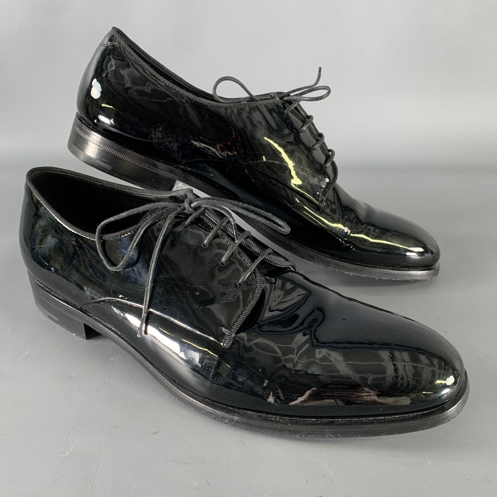 Giorgio Armani GIORGIO ARMANI Size 9.5 Black Leather Lace Up Shoes Size US 9.5 / EU 42-43 - 1 Thumbnail