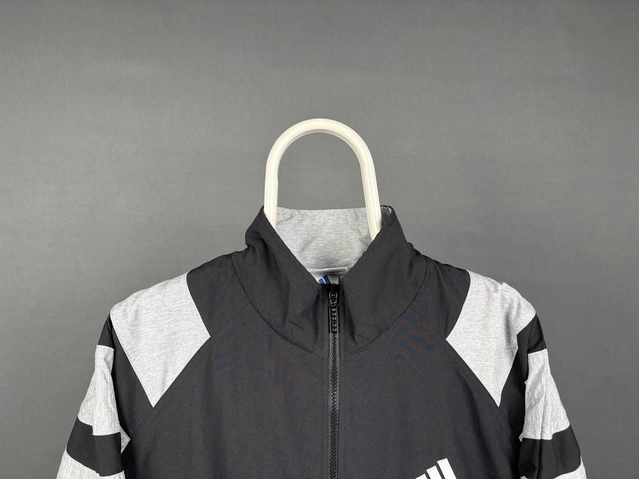 Adidas Adidas Windbreaker Jacket Size M Black Grey Full Zip Vintage Size US M / EU 48-50 / 2 - 2 Thumbnail