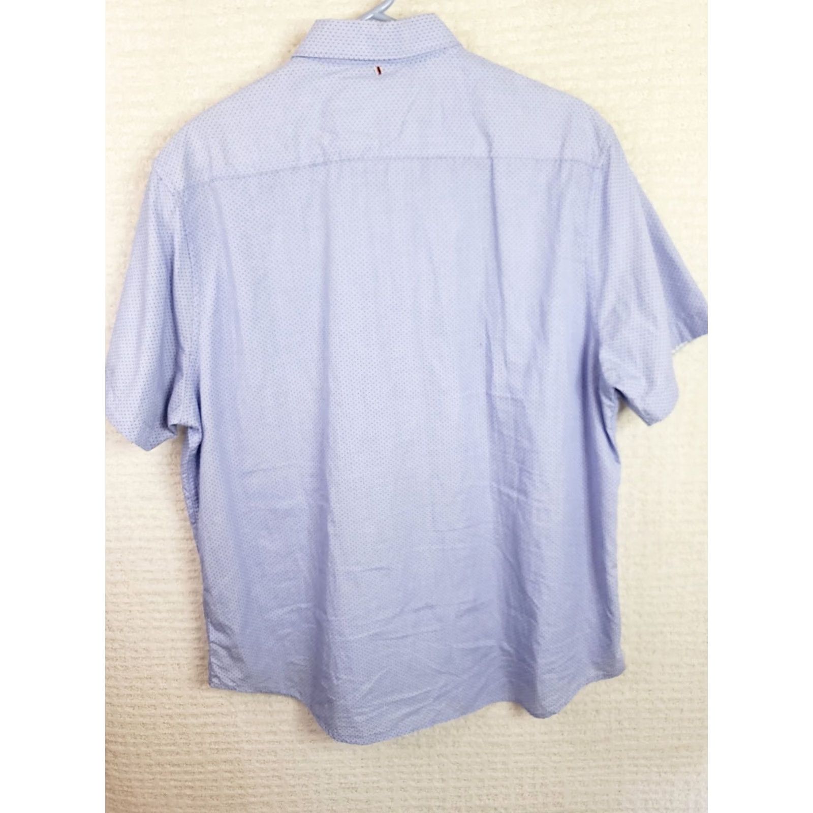 Denime Denim & Flower Shirt XL Blue Polka Dot Slim Fit Lined Short Sleeve Button-Up Men’s Classic Casual (Mens) Size US XL / EU 56 / 4 - 7 Thumbnail