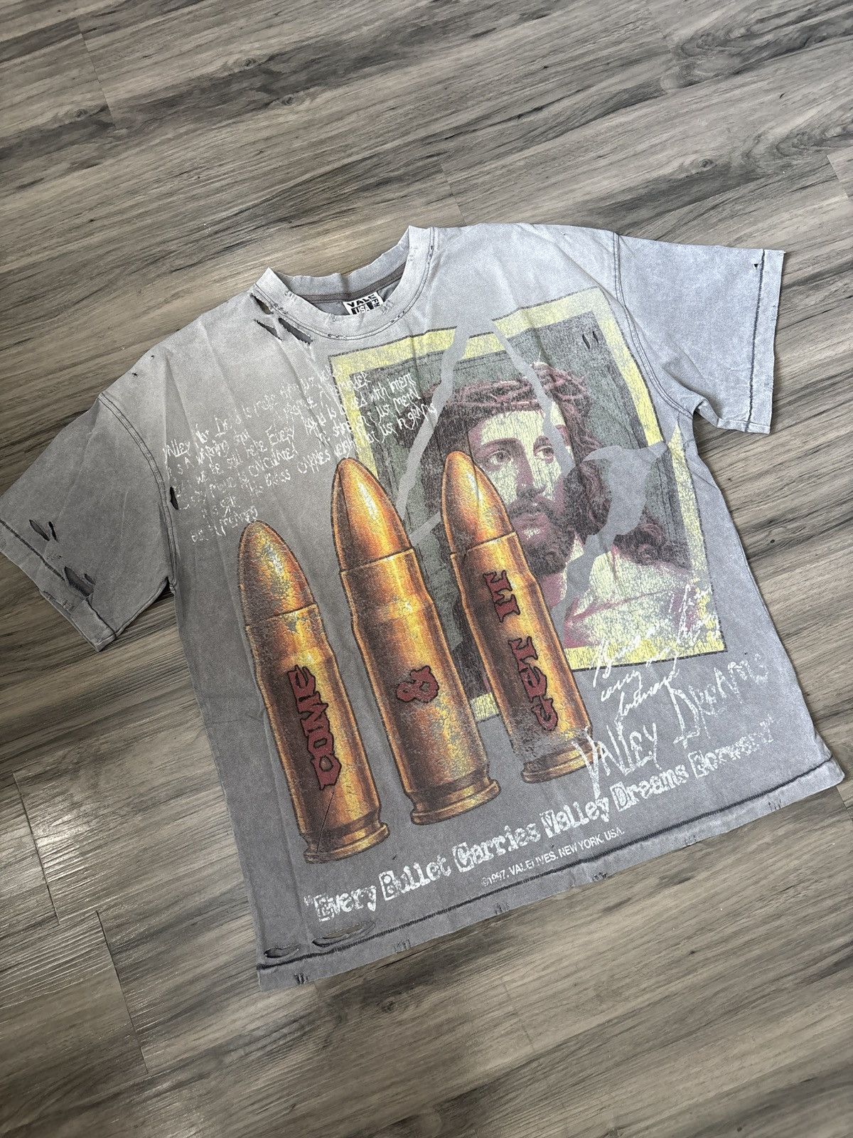 Vale Vale Forever “Faith Thrashed” Tee Grey Size M Size US M / EU 48-50 / 2 - 1 Thumbnail