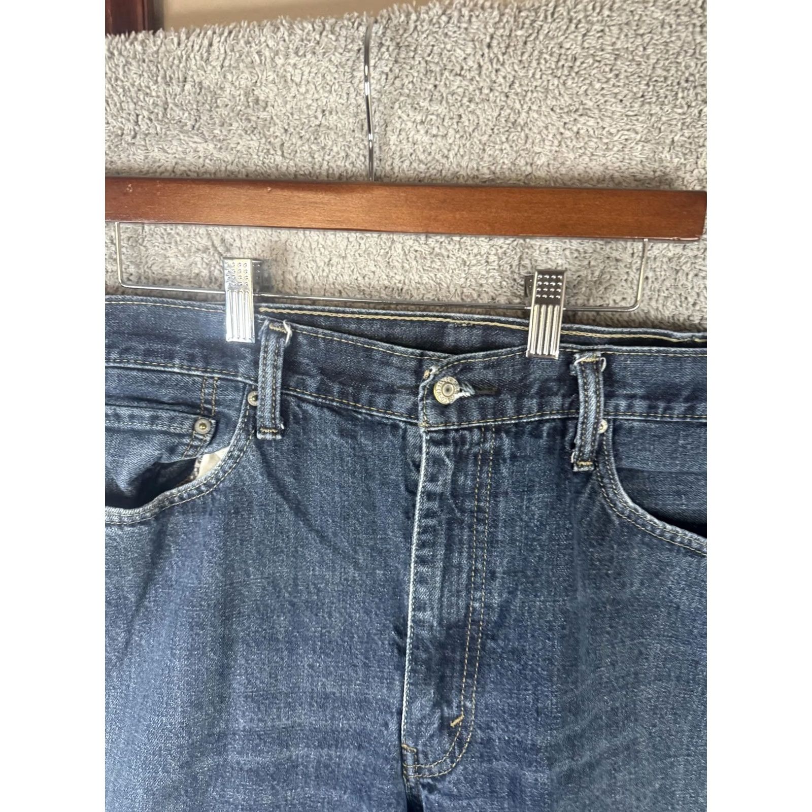 Levi's Levi's 514 Jeans Mens 40x30 Blue Denim Straight Regular Fit Medium Wash Size US 40 / EU 56 - 4 Thumbnail