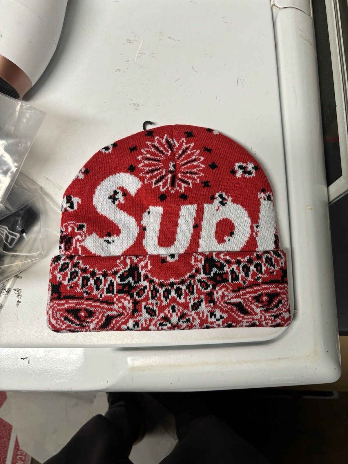 Supreme Supreme FW23 Big Logo Red Beanie | Grailed