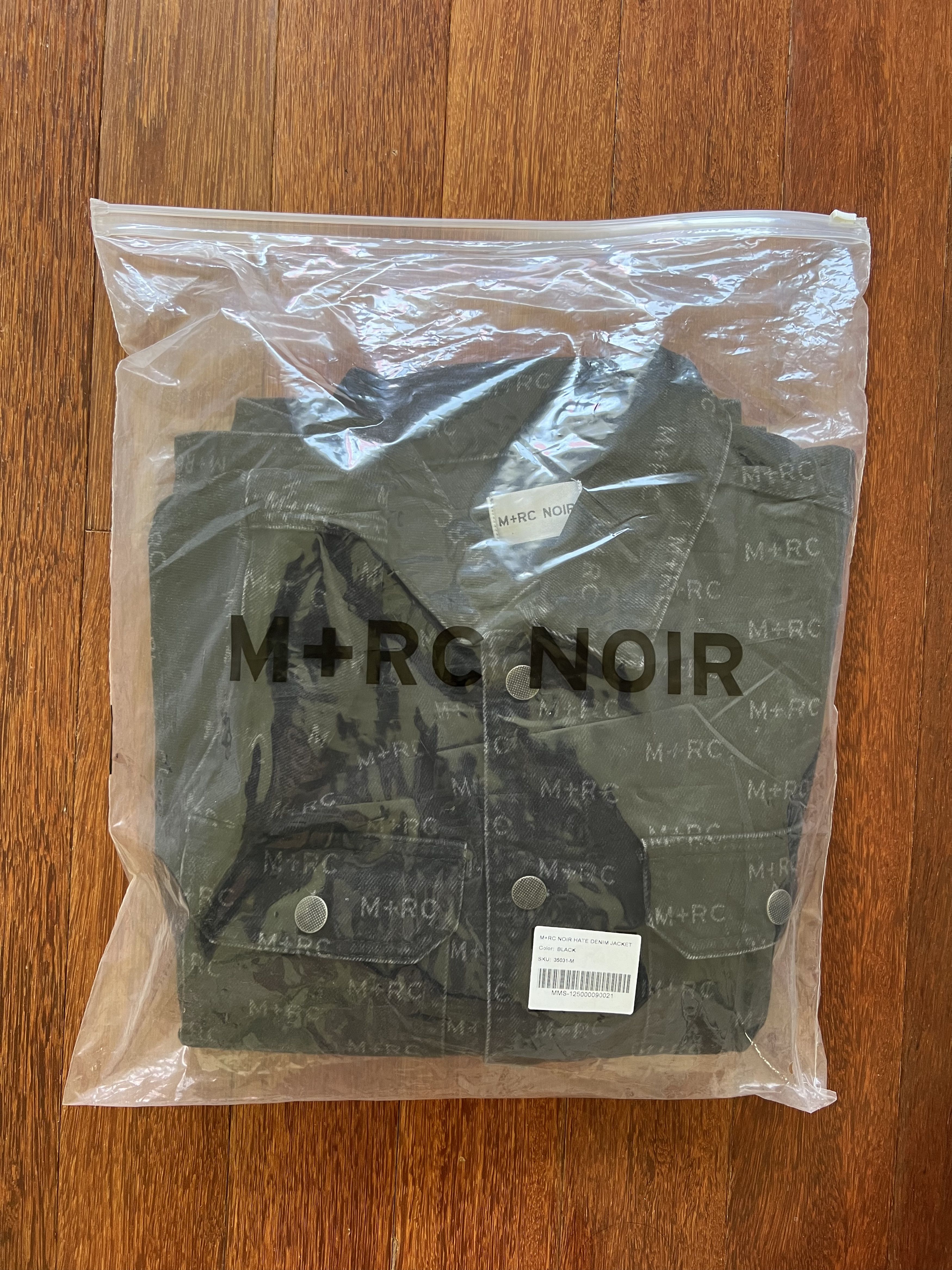 M+Rc Noir 💚 SS19 M+RC Noir Logo Denim Black Jacket Medium NEW Size US M / EU 48-50 / 2 - 12 Thumbnail