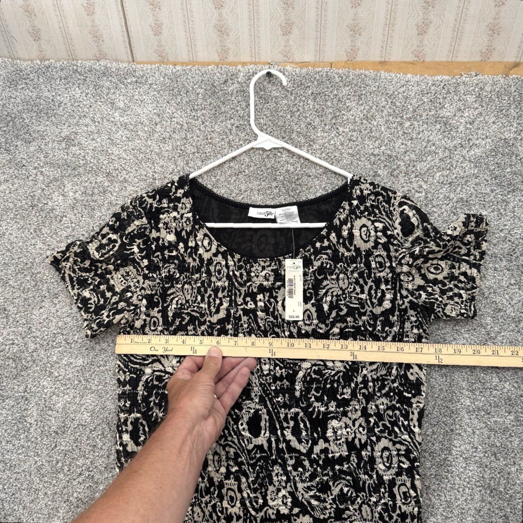 Vintage VINTAGE Y2K Blouse Sz Large Artisinal Boho Chic Jacquard Weave Business Casual East 5th Black L Women Blouse Size L / US 10 / IT 46 - 5 Thumbnail