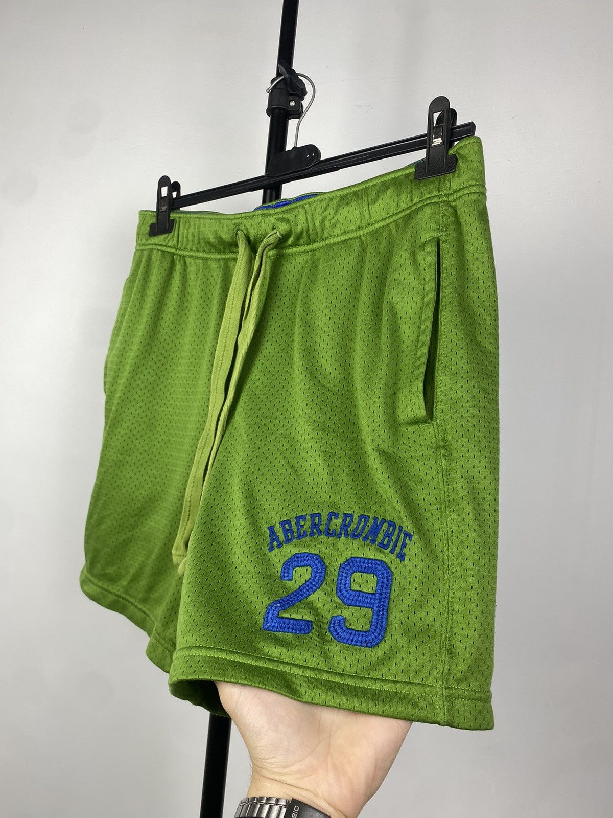 Abercrombie & Fitch × Vintage Abercrombie & Fitch Shorts Men's Small Green Mesh Y2K Size US 30 / EU 46 - 3 Thumbnail
