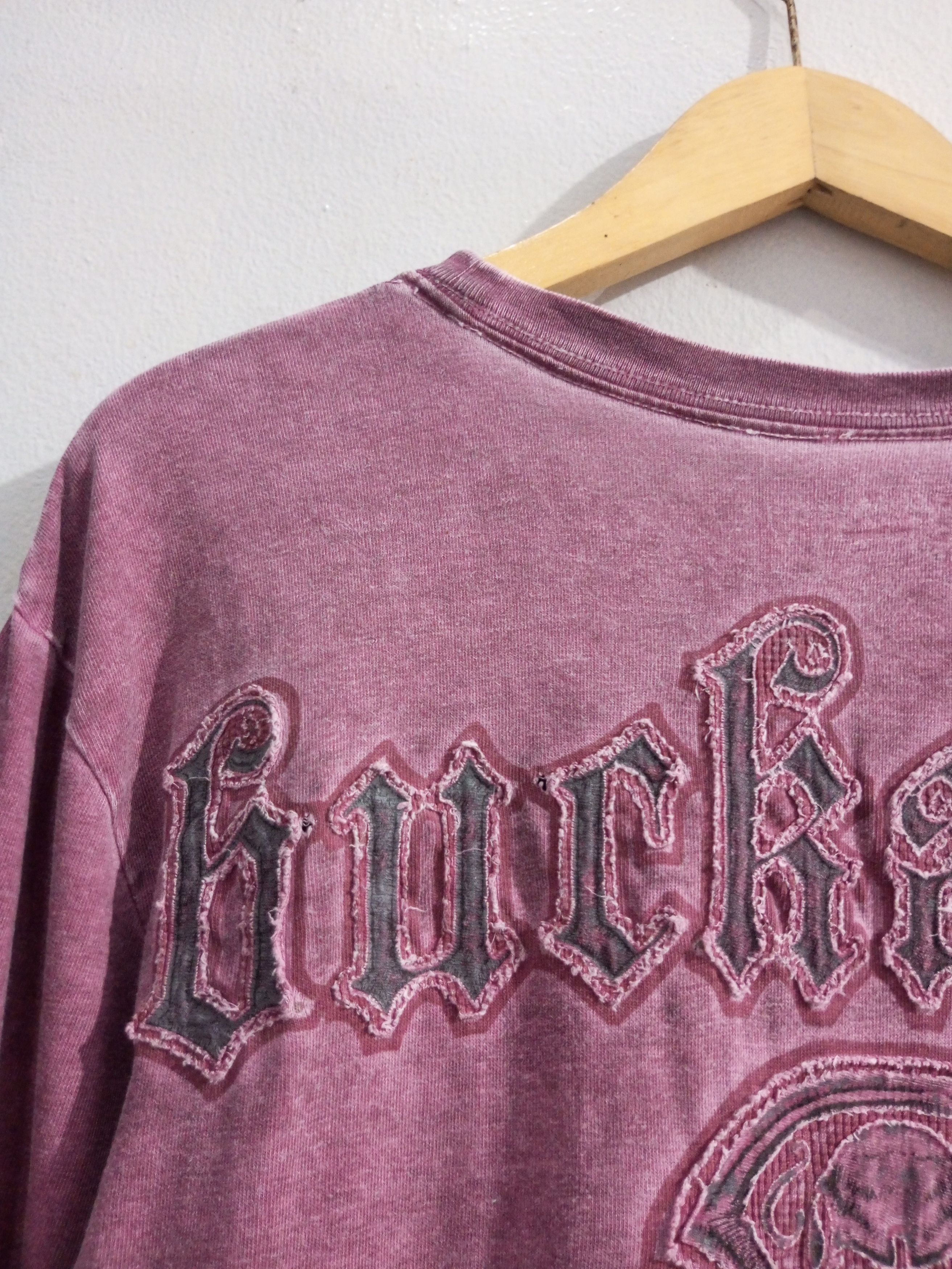 Japanese Brand Vintage Buckaroo skull cross distressed long sleeve tshirt Size US L / EU 52-54 / 3 - 8 Thumbnail
