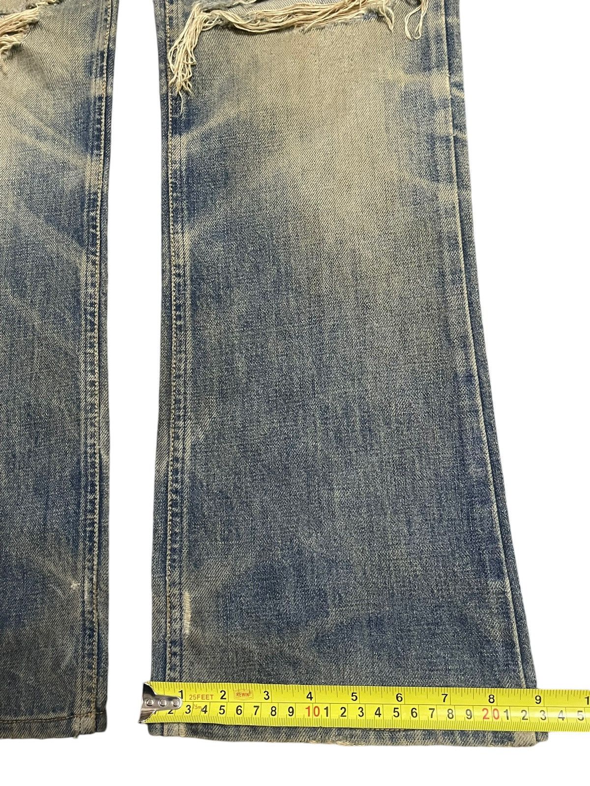 W&LT Vintage W&LT Kiss The Future Mud Wash Distress Bootcut Jeans Size US 32 / EU 48 - 19 Thumbnail