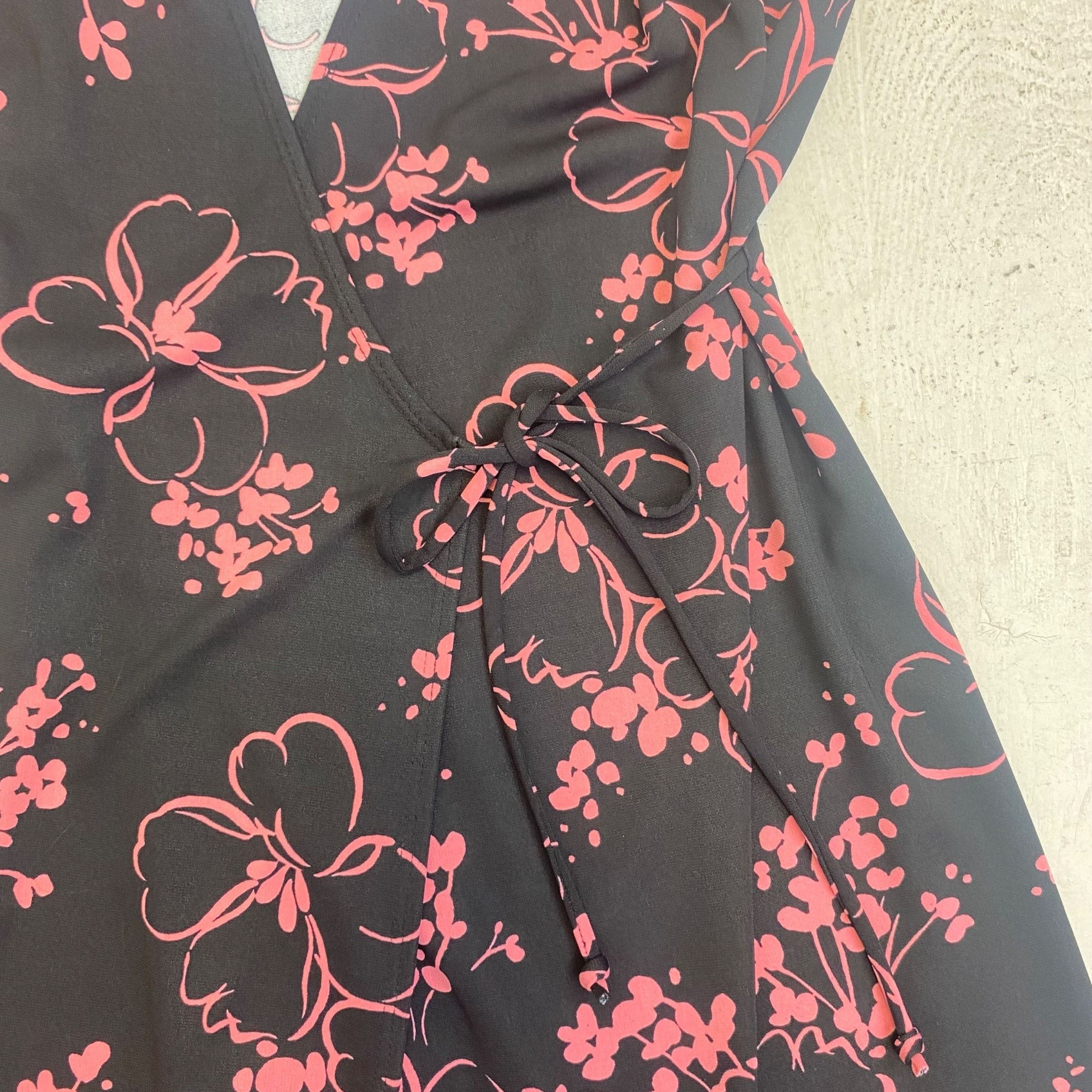 Vintage M | Floral Asymmetrical Wrap Dress Size M / US 6-8 / IT 42-44 - 4 Thumbnail