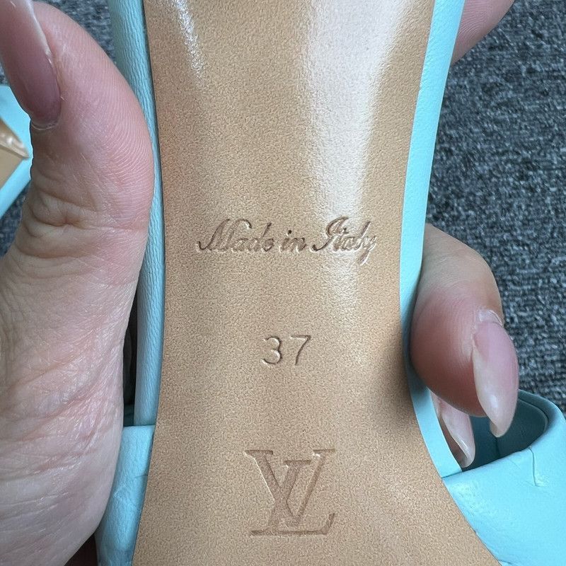 Louis Vuitton Louis Vuitton Stylish Aqua High Heel Slide Sandals -2508 Size US 6 / IT 36 - 5 Thumbnail