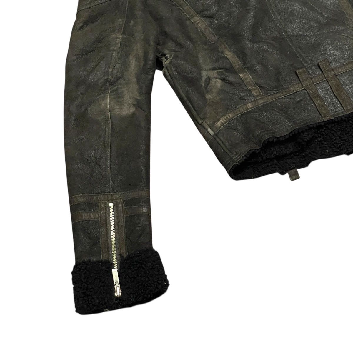 If Six Was Nine Vtg Rick Owen Inspired Avantgarde Sheepskin Leather Jacket Size US S / EU 44-46 / 1 - 19 Thumbnail