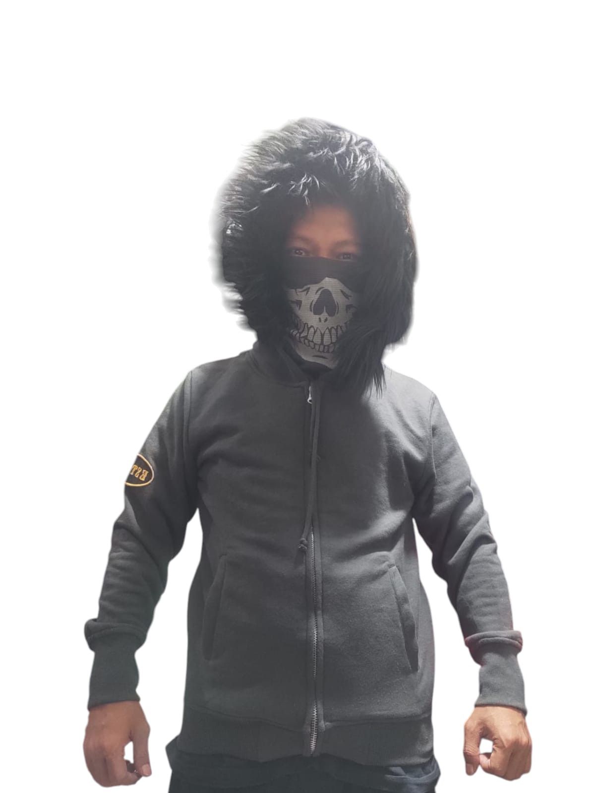 Hysteric Glamour Estilo Mask Skull Zipper Fur Hoodie IfSixWasNine LGB style Size US M / EU 48-50 / 2 - 5 Thumbnail