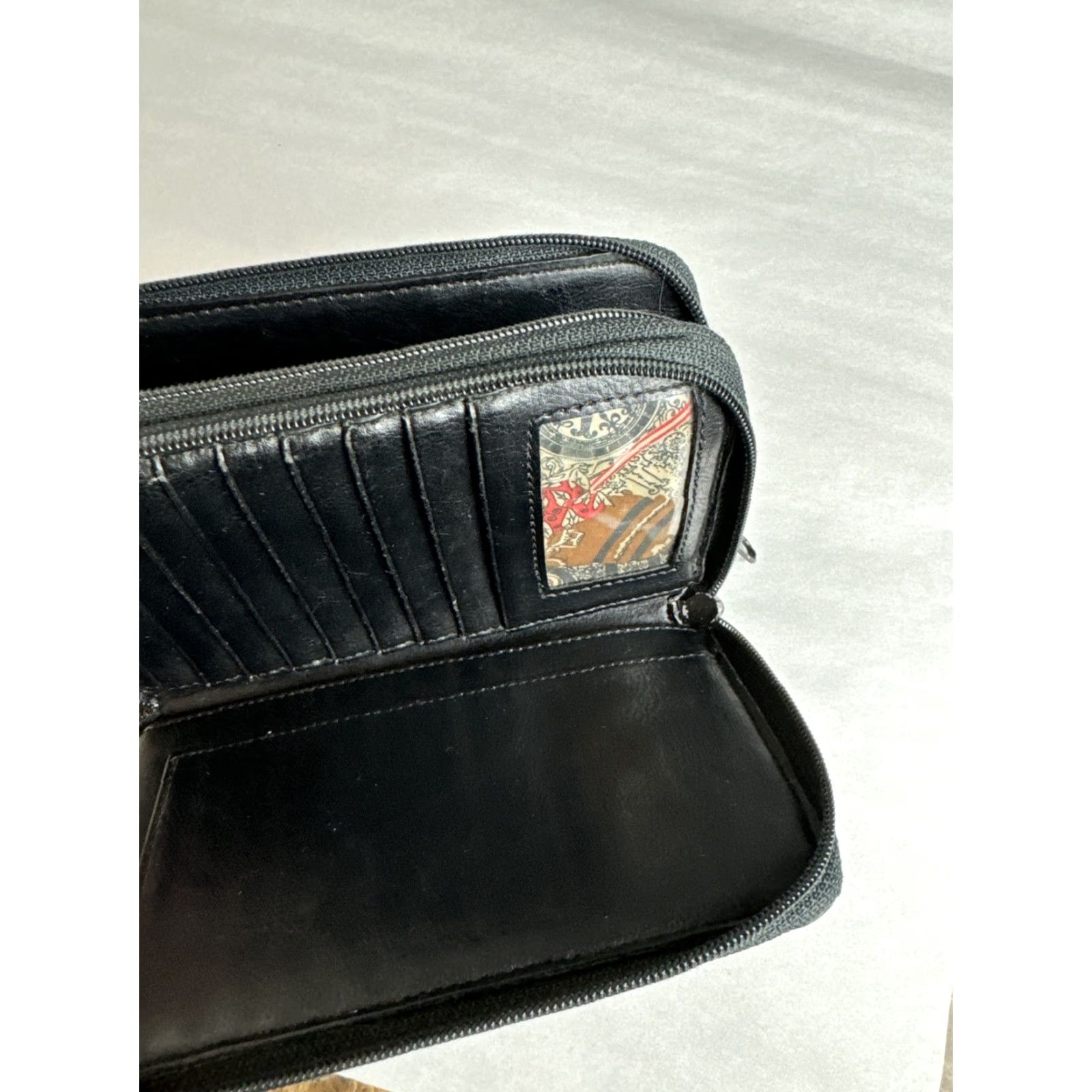 Bellerose Bellerose Wallet Women Black Faux Leather Zip-Around Storage Size ONE SIZE - 2 Thumbnail