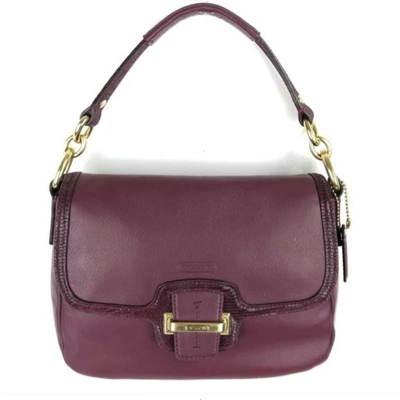 image of Coach Taylor Leather Convertible Crossbody Bag F25206 in Purple, Women's