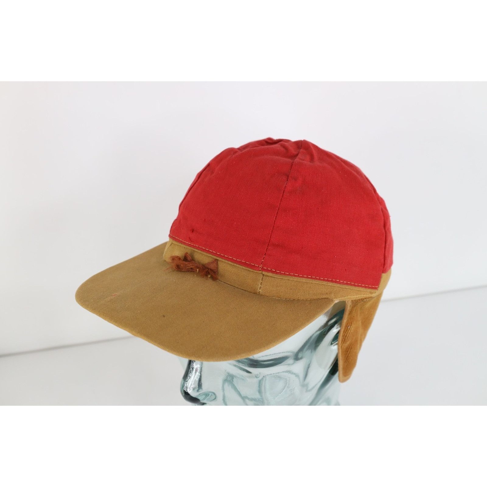 Vintage Vintage 30s 40s Chamois Cloth Lined Canvas Hunting Hat Size ONE SIZE - 5 Thumbnail