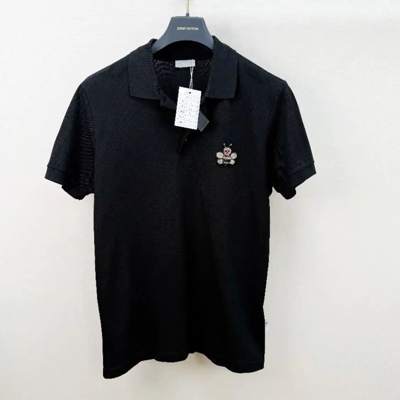 Dior Dior Black Cotton Men's Short Sleeve Polo 0089 Size US L / EU 52-54 / 3 - 1 Thumbnail