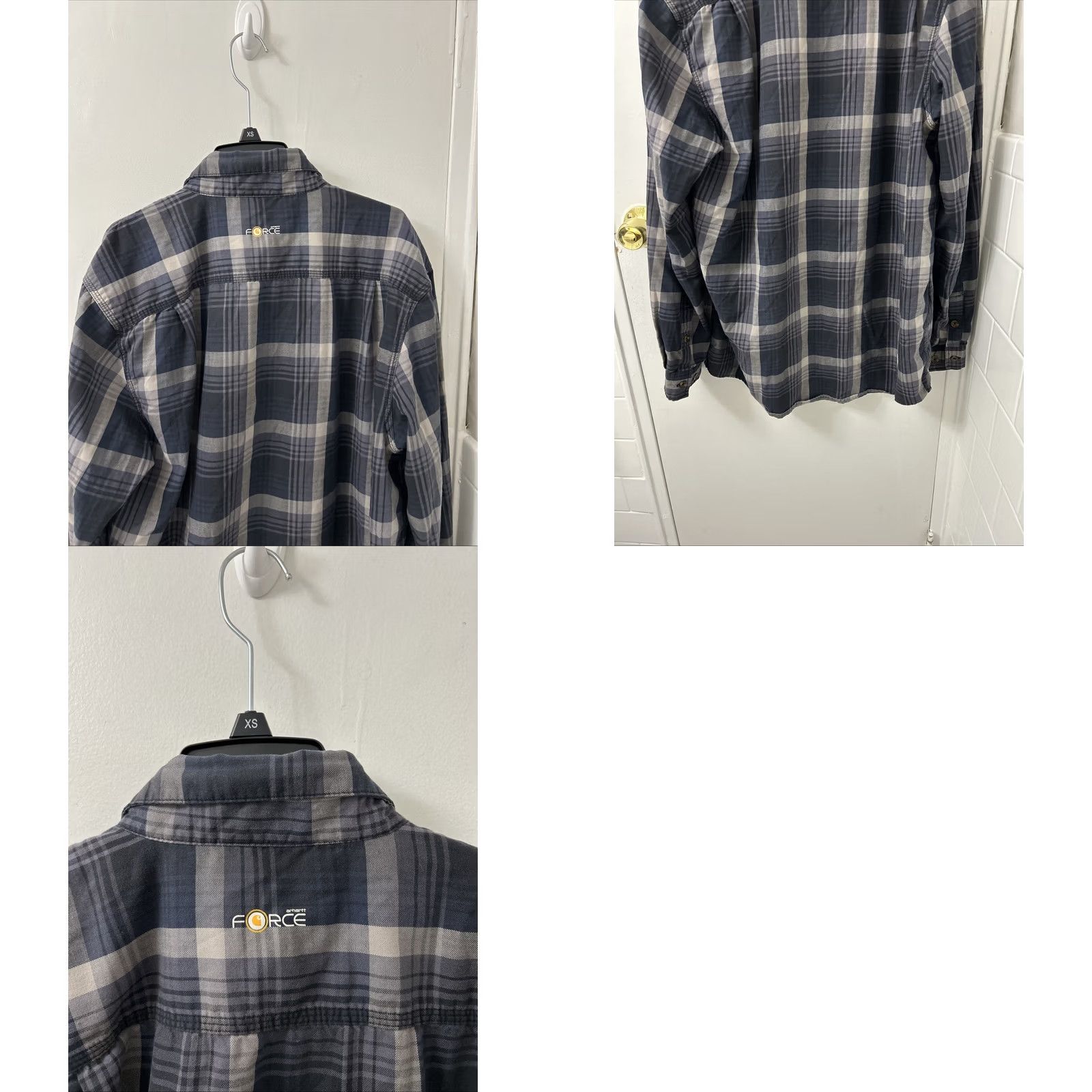 Carhartt Carhartt Shirt Mens L Blue Force Reydell Plaid Relaxed Fit Button-Up L/S Size US L / EU 52-54 / 3 - 9 Thumbnail