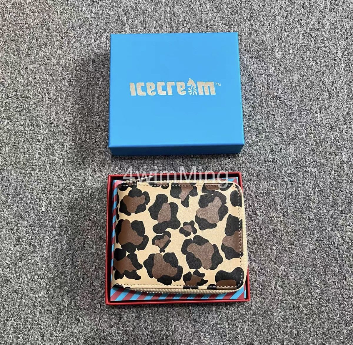 Billionaire Boys Club BBC ICECREAM Leopard Print Leather Zip Card & Coin Wallet Size ONE SIZE - 2 Thumbnail