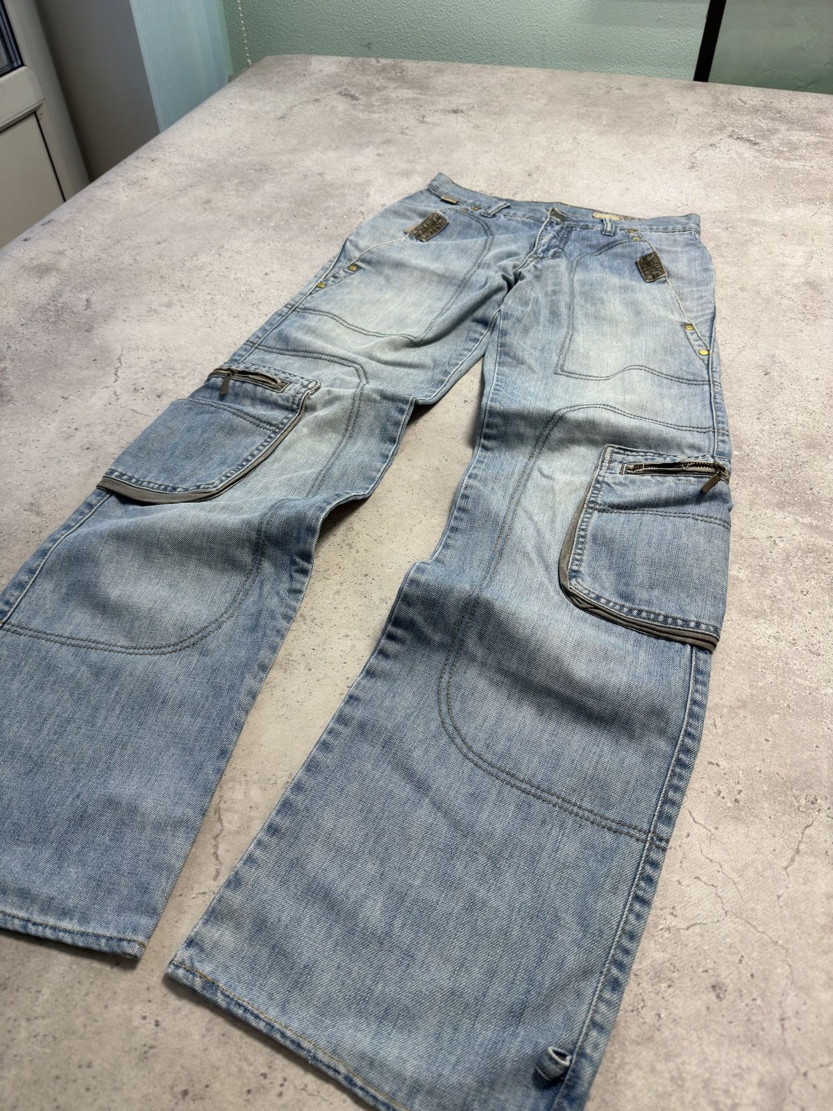 Hysteric Glamour × Japanese Brand × Junya Watanabe Vintage Japanese Cargo Baggy Junya Watanabe Style Jeans Pant Size US 30 / EU 46 - 6 Thumbnail
