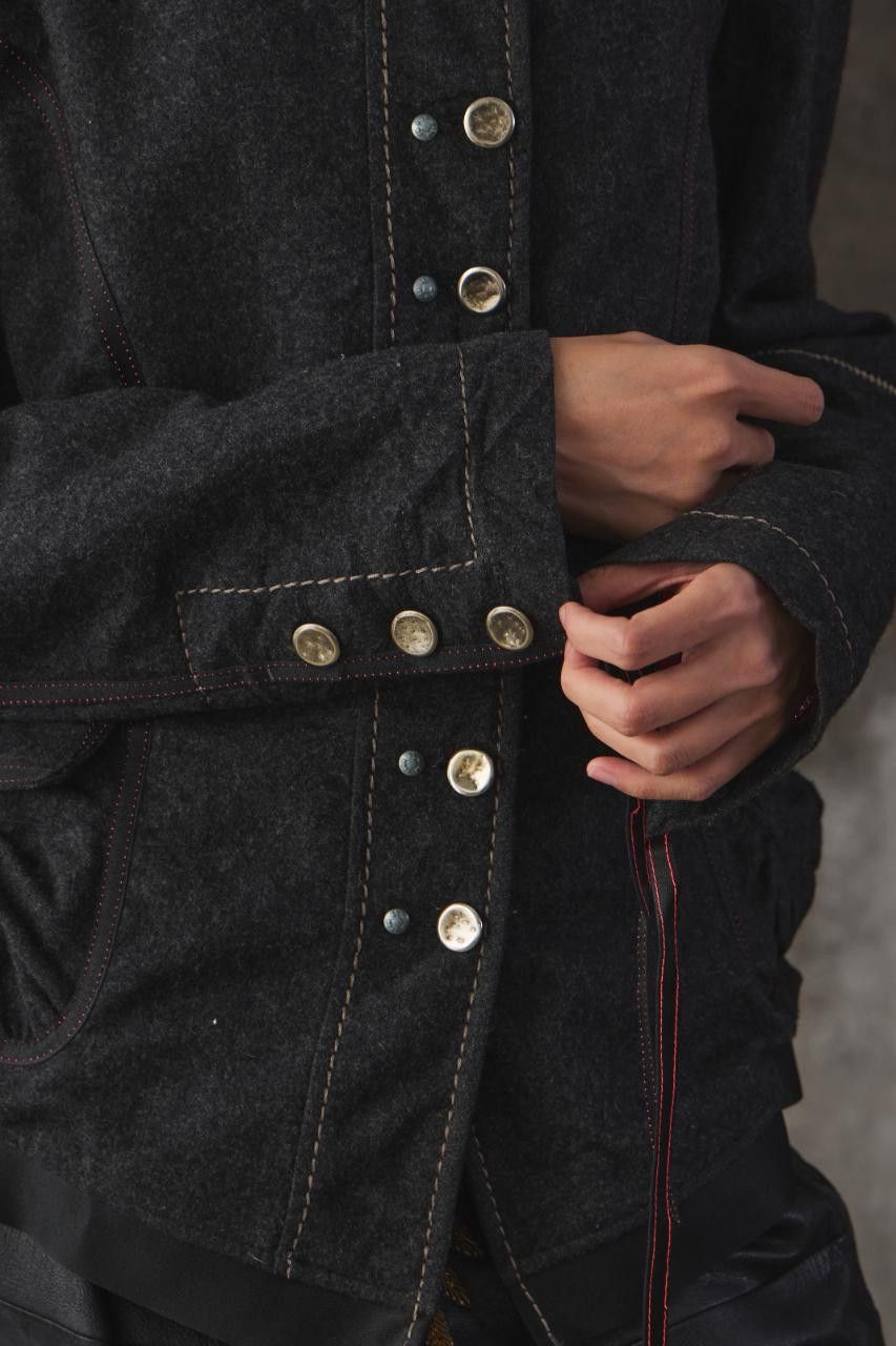 Marithe + Francois Girbaud Marithé + François Girbaud Wool Military Jacket Size M / US 6-8 / IT 42-44 - 9 Thumbnail