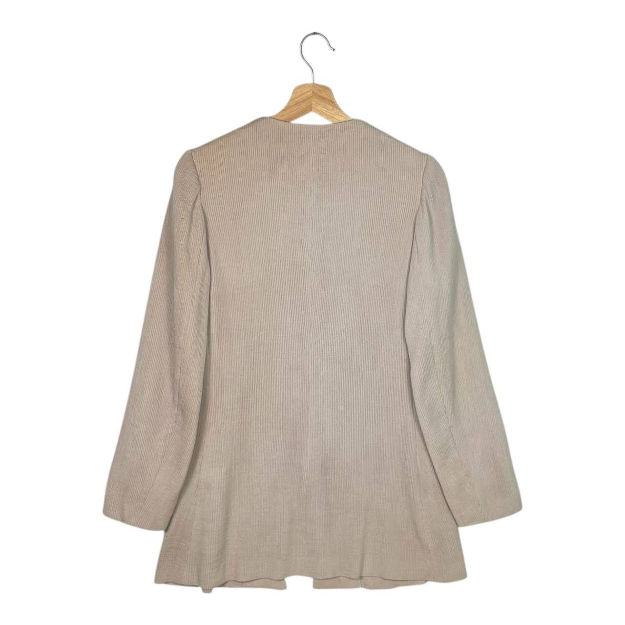 Zucca Vintage Zucca by Issey Miyake Beige Rib Knit Jacket - M Size M / US 6-8 / IT 42-44 - 2 Thumbnail