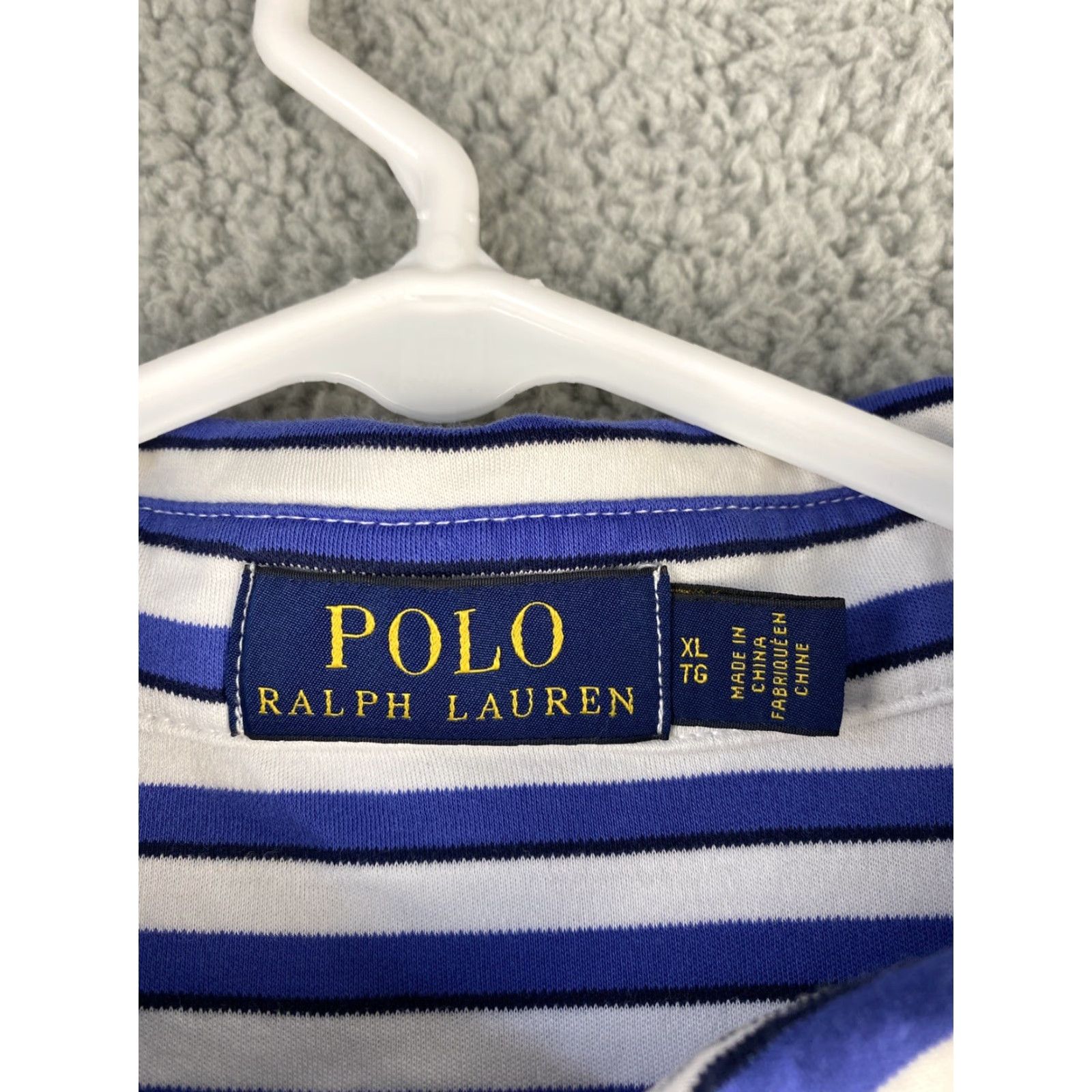 Polo Ralph Lauren VINTAGE Polo Ralph Lauren Polo Golf Men's Shirt XL Blue White Stripes Size Polo Regular Size US XL / EU 56 / 4 - 4 Thumbnail