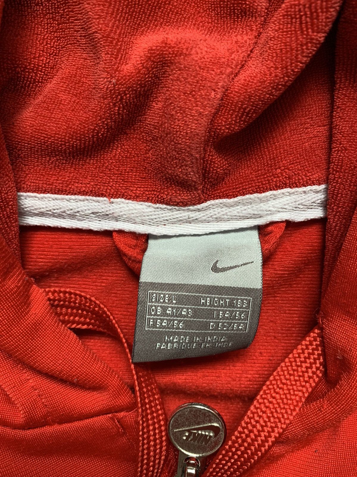 Nike Vintage Nike Baggy Zip Hoodie Spell Out Swoosh Y2K USA Drill Size US L / EU 52-54 / 3 - 3 Thumbnail