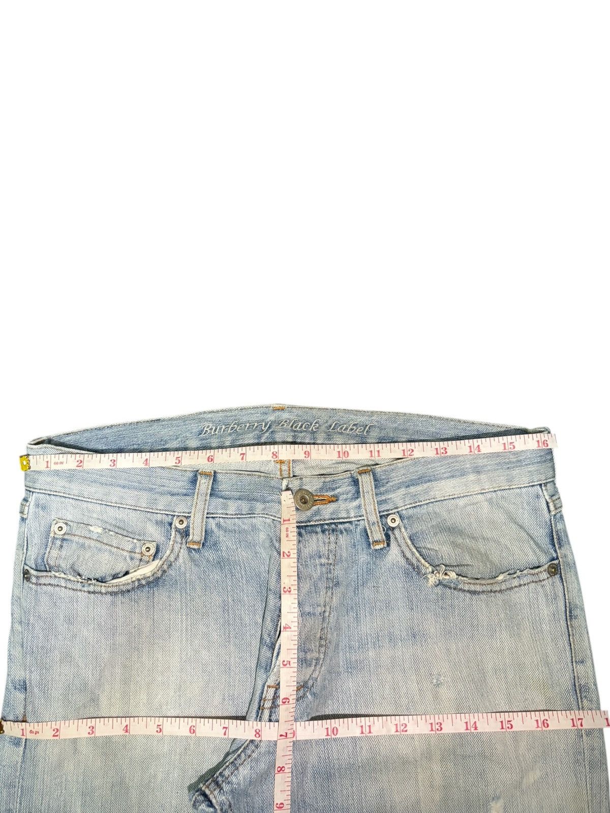 Burberry Vintage Burberry Black Label Distress Flare Jeans Size 32" / US 10 / IT 46 - 6 Thumbnail