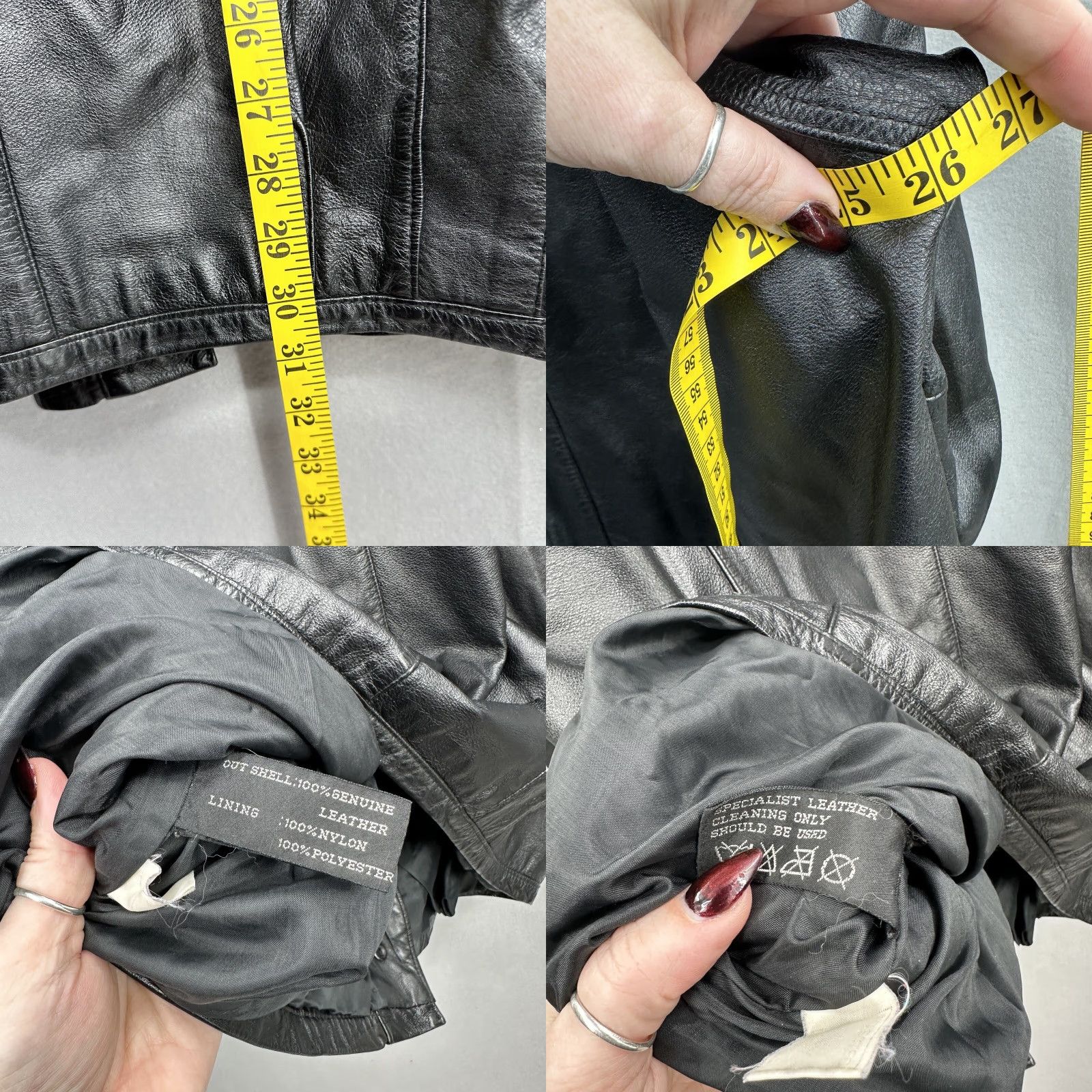 Vintage VINTAGE Pelle Jacket Womens Large Black Leather 90s 90s Patchwork Basic Jacket Shirt Mens Womens Girls Boys Size L / US 10 / IT 46 - 10 Thumbnail