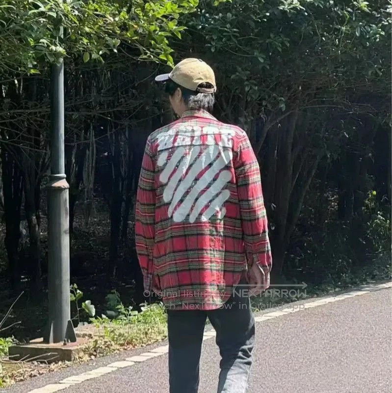 Off-White Off-White Red Cotton Blend Men's Shirt . Size US XS / EU 42 / 0 - 7 Thumbnail