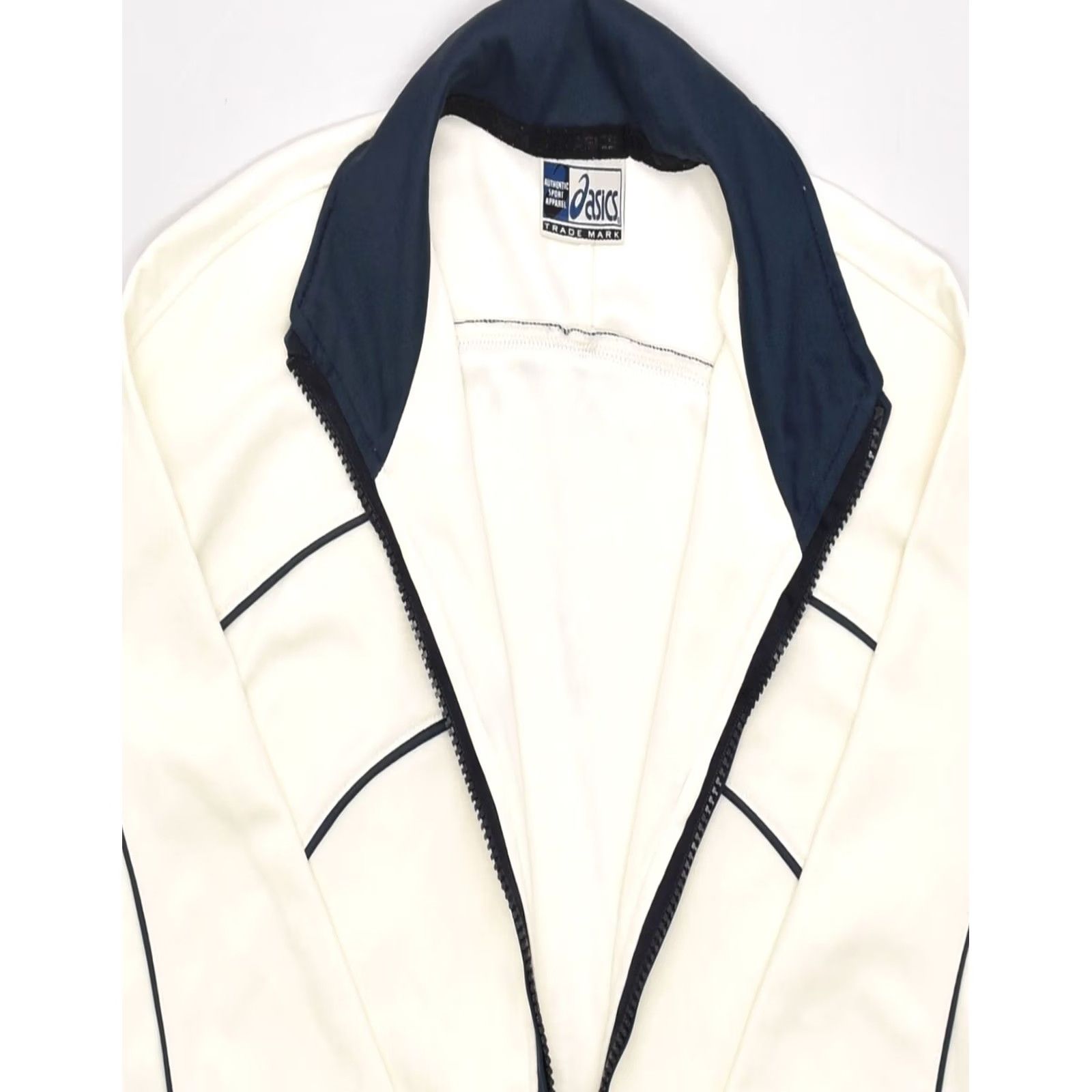 Asics ASICS Womens Tracksuit Top Jacket Large White Polyester Size L / US 10 / IT 46 - 4 Thumbnail