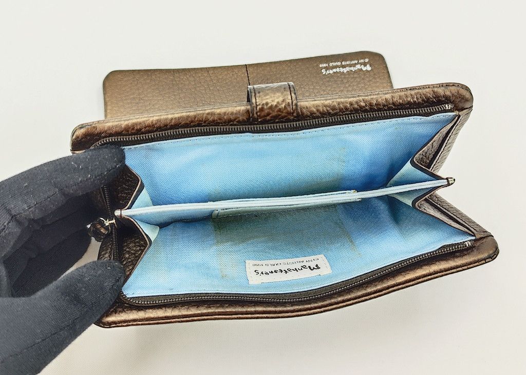 Japanese Brand MANHATTANER'S full leather long wallet cat graphic Size ONE SIZE - 5 Thumbnail