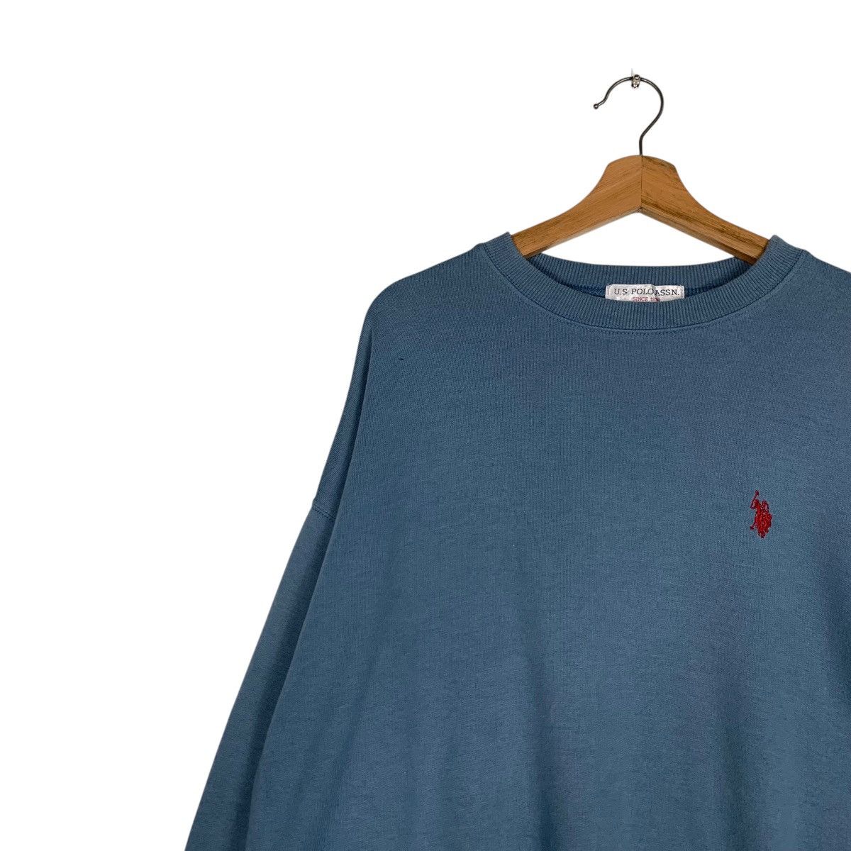 Japanese Brand US POLO ASSN Embroidery Small Pony Logo Sweatshirt #1513-C68 Size US L / EU 52-54 / 3 - 6 Thumbnail
